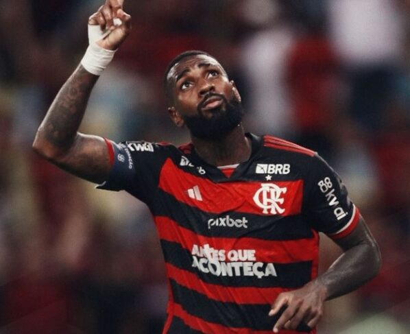 Gérson marcou o gol do Flamengo sobre o Athletico-PR - Foto: @flamengo