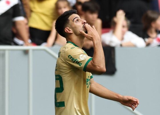 Flaco marcou o gol da vitória do Palmeiras